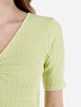 thumb-Afficher les détails de T-shirt À Manches Courtes Vert Slim Fit Jakarli Femme