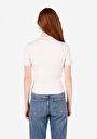 thumb-Afficher les détails de Chemise Polo À Manches Courtes Ecru Droit Slim Fit Femme