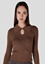 thumb-Afficher les détails de Pull Marron Slim Fit   Femme