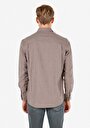 thumb-Afficher les détails de Chemise À Manches Longues Marron Regular Fit Droit Sergé Homme