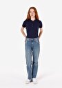 thumb-Afficher les détails de Chemise Polo À Manches Courtes Marine Droit Slim Fit Femme