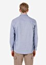 thumb-Afficher les détails de Chemise À Manches Longues Bleu Clair Regular Fit Droit Sergé Homme