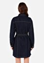 thumb-Afficher les détails de Robe Bleu Slim Fit Manches Longues   Femme