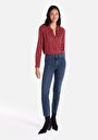 thumb-Afficher les détails de 703 Carla Pantalon Bleu   En  Slim Fit Femme