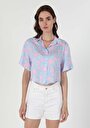 thumb-Afficher les détails de Chemise À Manches Courtes Multicolou  Regular Fit Femme