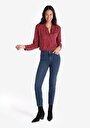 thumb-Afficher les détails de 703 Carla Pantalon Bleu   En  Slim Fit Femme