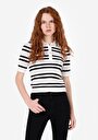 thumb-Afficher les détails de Tricot Blanc Slim Fit  Femme