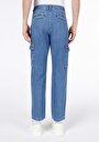 thumb-Afficher les détails de 162 Blair Pantalon Bleu Straight Leg Medium Rise En Jean Cargo Fit Homme