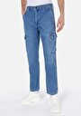 thumb-Afficher les détails de 162 Blair Pantalon Bleu Straight Leg Medium Rise En Jean Cargo Fit Homme
