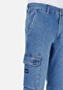 thumb-Afficher les détails de 162 Blair Pantalon Bleu Straight Leg Medium Rise En Jean Cargo Fit Homme