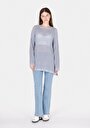 thumb-Afficher les détails de Pull Bleu Regular Fit Manches Longues  Femme