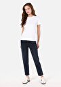 thumb-Afficher les détails de 896  Maria Pantalon Bleu Foncé Tapered Leg  En  Mom Fit Femme