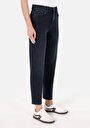 thumb-Afficher les détails de 896  Maria Pantalon Bleu Foncé Tapered Leg  En  Mom Fit Femme