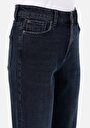 thumb-Afficher les détails de 896  Maria Pantalon Bleu Foncé Tapered Leg  En  Mom Fit Femme