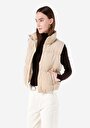 thumb-Afficher les détails de Gilet Beige Regular Fit Femme