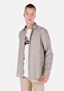 thumb-Afficher les détails de Chemise À Manches Longues Marron Comfort Fit   Homme