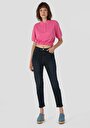 thumb-Afficher les détails de 896  Maria Pantalon Bleu Foncé Tapered Leg  En  Mom Fit Femme