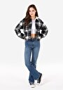 thumb-Afficher les détails de Chemise À Manches Longues Noir Regular Fit Plaid Polyester Femme