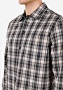 thumb-Afficher les détails de Chemise À Manches Longues Noir Regular Fit Plaid Ratière Homme