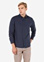 thumb-Afficher les détails de Chemise À Manches Longues Marine Regular Fit Droit Flanelle Homme
