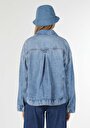 thumb-Afficher les détails de Veste De Blazer Bleu Oversize Fit   Femme