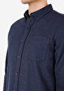 thumb-Afficher les détails de Chemise À Manches Longues Marine Regular Fit Droit Flanelle Homme