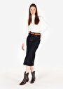 thumb-Afficher les détails de Jupe Bleu Slim Fit Droit Jean Normale Femme
