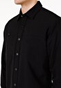 thumb-Afficher les détails de Chemise À Manches Longues Noir Regular Fit Droit Ratière Homme