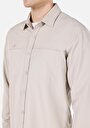 thumb-Afficher les détails de Chemise À Manches Longues Blanc Regular Fit Droit Ratière Homme