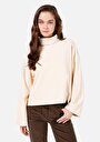 thumb-Afficher les détails de T-shirt À Manches Longues Ecru Comfort Fit  Femme