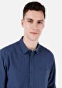 thumb-Afficher les détails de Chemise À Manches Longues Bleu Regular Fit   Homme