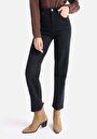 thumb-Afficher les détails de 884 Lauren Pantalon Noir   En  Straight Fit Femme
