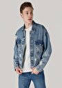 thumb-Afficher les détails de Veste De Blazer Bleu Oversize Fit   Homme