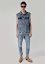 thumb-Afficher les détails de Gilet Bleu Oversize Fit Homme