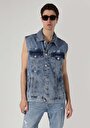 thumb-Afficher les détails de Gilet Bleu Oversize Fit Homme