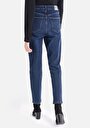 thumb-Afficher les détails de 896  Maria Pantalon Bleu   En  Mom Fit Femme