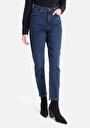 thumb-Afficher les détails de 896  Maria Pantalon Bleu   En  Mom Fit Femme