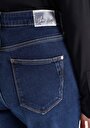 thumb-Afficher les détails de 896  Maria Pantalon Bleu   En  Mom Fit Femme