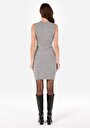 thumb-Afficher les détails de Robe Gris Slim Fit Sans Manches Mini Tricots Femme