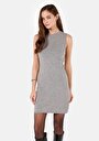 thumb-Afficher les détails de Robe Gris Slim Fit Sans Manches Mini Tricots Femme