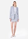thumb-Afficher les détails de Jupe Bleu Mini Skirt Plaid Polyester Mini Femme