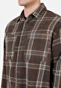 thumb-Afficher les détails de Chemise À Manches Longues Marron Comfort Fit Plaid Flanelle Homme