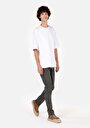 thumb-Afficher les détails de Pantalon Vert Straight Leg Medium Rise En Sergé Straight Fit Homme