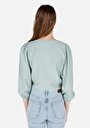 thumb-Afficher les détails de Chemise À Manches Longues Vert Regular Fit Droit Sergé Femme