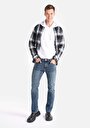 thumb-Afficher les détails de 045 David Pantalon Bleu Straight Leg  En  Regular Fit Homme
