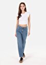 thumb-Afficher les détails de 884 Lauren Pantalon Bleu   En  Straight Fit Femme