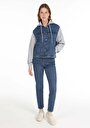 thumb-Afficher les détails de Veste De Blazer Denim Oversize Fit   Femme