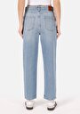 thumb-Afficher les détails de 884 Lauren Pantalon Bleu   En  Straight Fit Femme