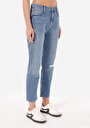 thumb-Afficher les détails de 891 Maya Pantalon Denim   En  Slim Fit Femme