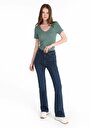 thumb-Afficher les détails de 791 Monica Pantalon Bleu   En  Regular Fit Femme